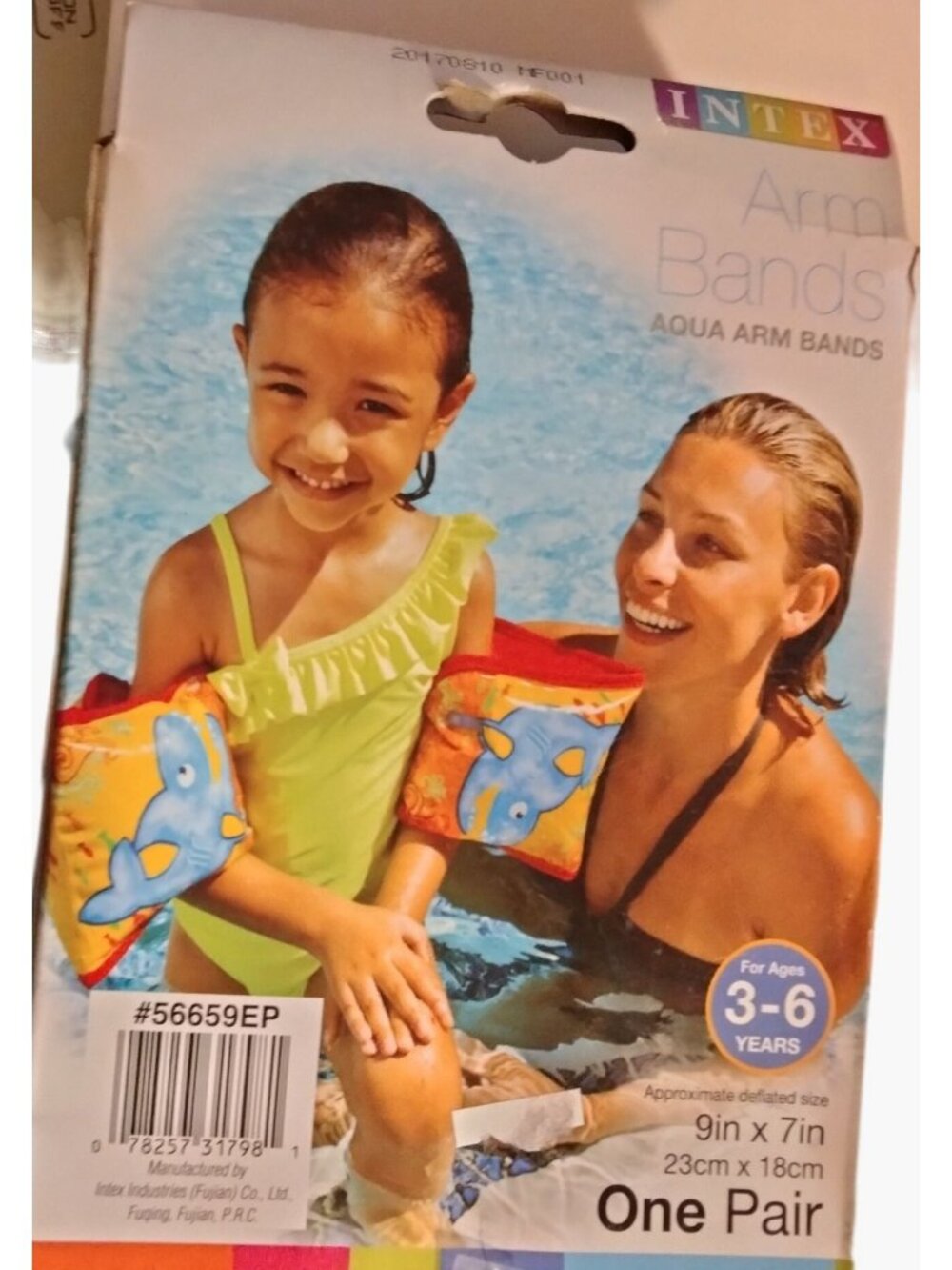 Intex Aqua Arm bands Kids Swim Pool 3 to 6 Year old 9 x 7 inch Pool beach summer